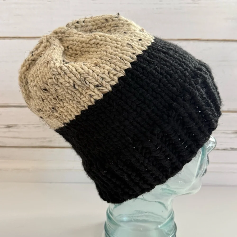 Hand-Knit Colorblock Beanie | Artisan Made